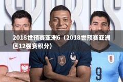 2018世预赛亚洲6（2018世预赛亚洲区12强赛积分）